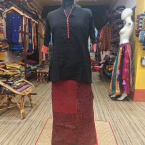 Hand Block printed Wrap around Skirt.