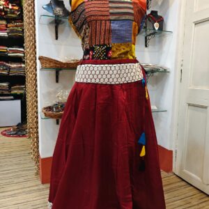 Very Sofisticated  Banzara style single color Skirt with  unique border.